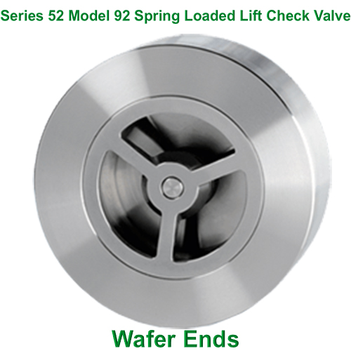 Wafer Type Piston Check Valve, Spring Loaded Piston Check Valve